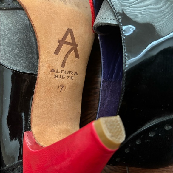 ALTURA SIE7E sz 7 High End Mexican artisan leather high heel unique shoe-booties - Picture 8 of 12